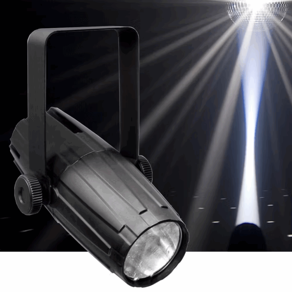 Chauvet LED-PINSPOT2 Pinspot LED 3W white DMX, 4 coloured gels included