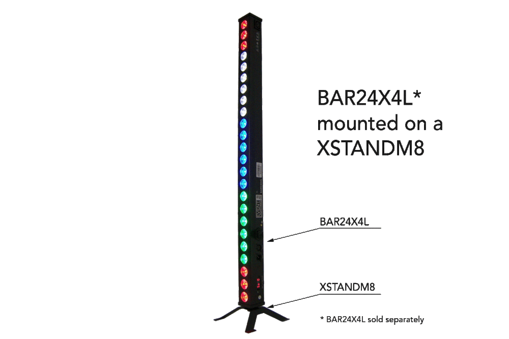 Event Lighting Lite XSTANDM8 - 'X' floor stand with M8 thread to suit BAR24X4L + various fixtures - Image 4