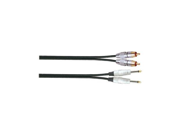 SoundKing R2MJ26 2 x TS-M 6.5mm Jack to 2 x RCA-M Signal Lead (6m)