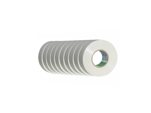 Nitto PVCTAPE203ENITTO_WHITE – 203E PVC Electrical Tape 10 Pack (White)