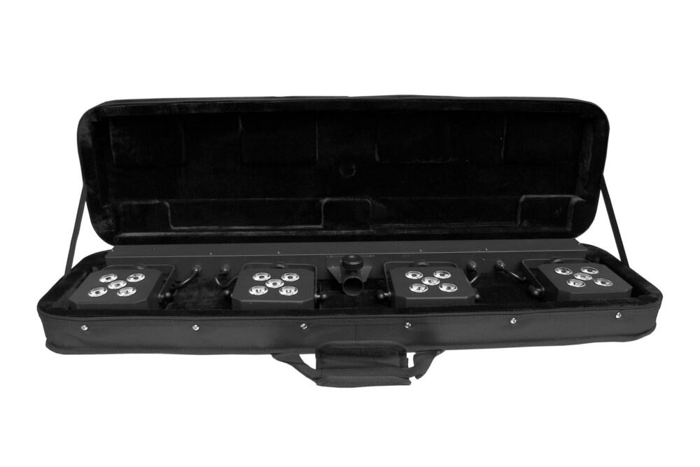 Event Lighting Lite PARBAR4QUAD - Par Bar with 4 Heads of 5x 8W RGBW and Wireless Foot Controller - Image 2
