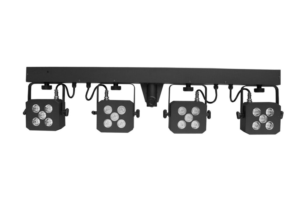 Event Lighting Lite PARBAR4QUAD - Par Bar with 4 Heads of 5x 8W RGBW and Wireless Foot Controller - Image 3
