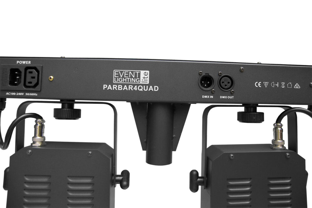 Event Lighting Lite PARBAR4QUAD - Par Bar with 4 Heads of 5x 8W RGBW and Wireless Foot Controller - Image 5