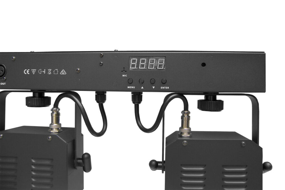 Event Lighting Lite PARBAR4QUAD - Par Bar with 4 Heads of 5x 8W RGBW and Wireless Foot Controller - Image 6