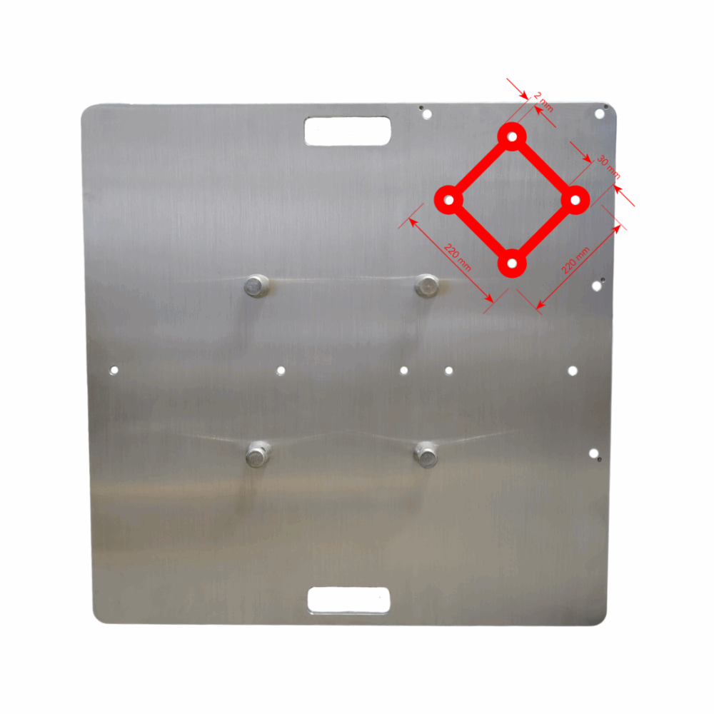 TB750A - 290mm Aluminium Spigot Box Truss Base Plate (750mm) - Image 3