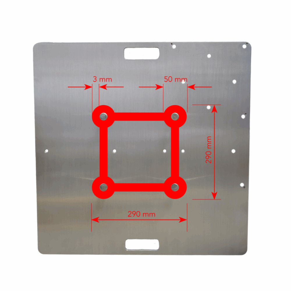 TB750A - 290mm Aluminium Spigot Box Truss Base Plate (750mm) - Image 4