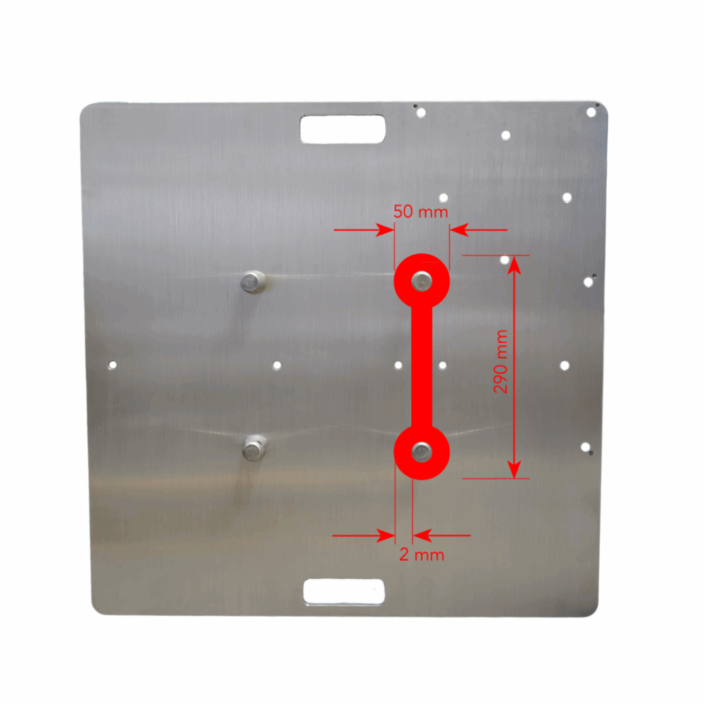 TB750A - 290mm Aluminium Spigot Box Truss Base Plate (750mm) - Image 5