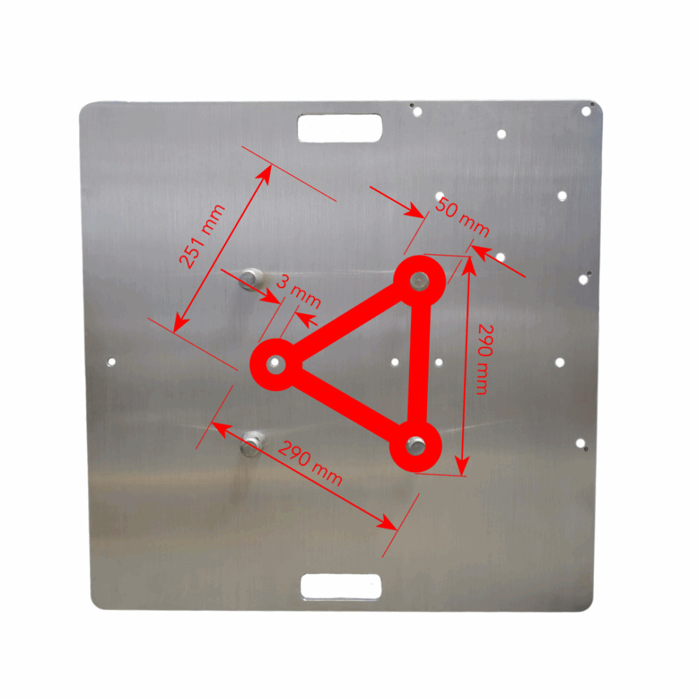 TB750A - 290mm Aluminium Spigot Box Truss Base Plate (750mm) - Image 6